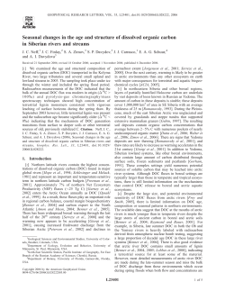 Seasonal changes in the age and structure of dissolved organic