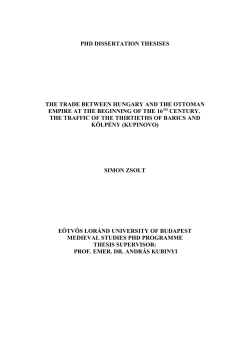 doktori disszert&aacute;ci&oacute; t&eacute;zisei