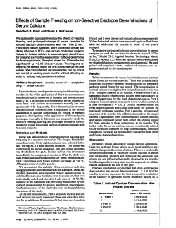 Effectsof Sample Freezingon Ion