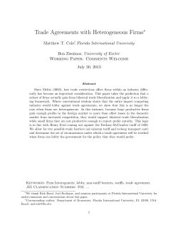 Trade Agreements with Heterogeneous Firms