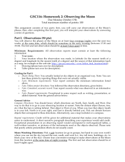 Lunar Observation Activity