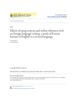 Effects of using corpora and online reference tools on foreign