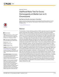Likelihood Ratio Test for Excess Homozygosity at Marker Loci on X