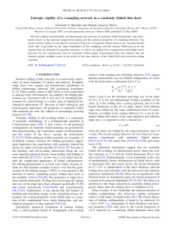 Entropic rigidity of a crumpling network in a randomly folded thin sheet
