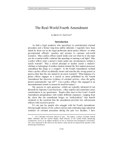 The Real-World Fourth Amendment - Hastings Constitutional Law
