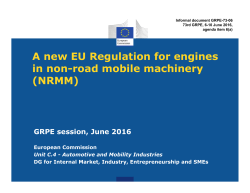 A new EU Regulation for engines in non