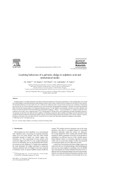 Leaching behaviour of a galvanic sludge in sulphuric acid and