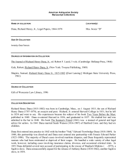 Dana, Richard Henry, Jr., Legal Papers, 1844 - 1878