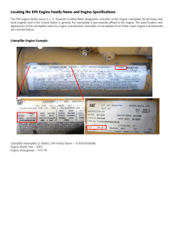 Locating the EPA Engine Family Name and Engine Specifications