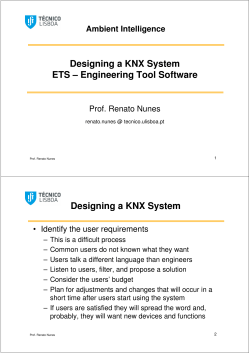 Designing a KNX System ETS – Engineering Tool Software