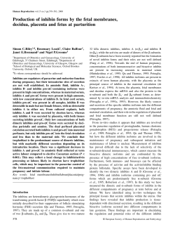 Production of inhibin forms by the fetal
