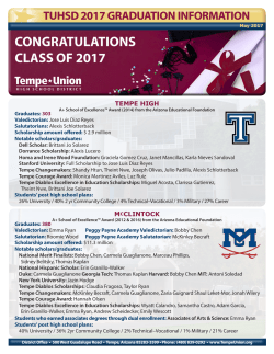 Graduation Information - Tempe Union High School District