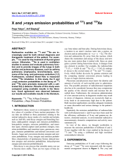 X and γ-rays emission probabilities of 131I and 133Xe