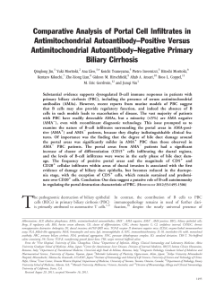 Comparative analysis of portal cell infiltrates in antimitochondrial