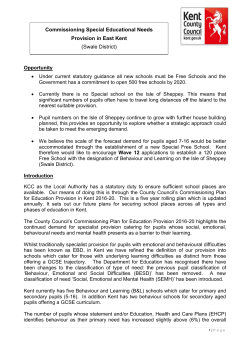 Commissioning Special Educational Needs provision in Swale