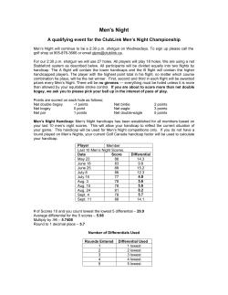 Men`s Night - Hidden Lake Golf Club