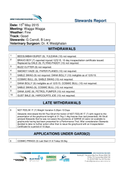 Stewards Report