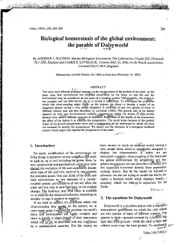 Biological homeostasis of the global environment: