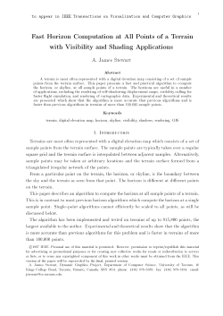 Fast Horizon Computation at All Points of a Terrain with Visibility and