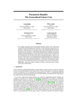 Parametric Bandits: The Generalized Linear Case