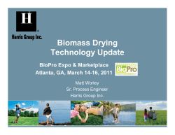 Biomass Drying Technology Update