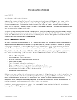 proposed 2017 budget message