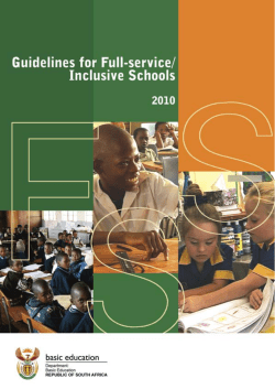 Guidelines for Full-Service / Inclusive Schools