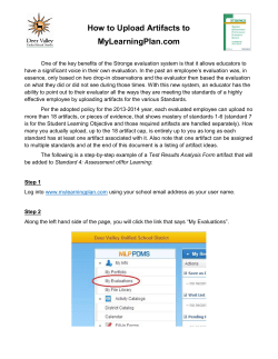 How to Upload Artifacts to MyLearningPlan.com