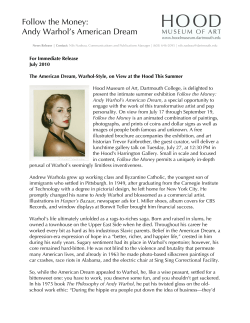 Follow the Money: Andy Warhol`s American Dream