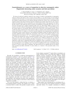 Nonstoichiometry as a source of magnetism in otherwise