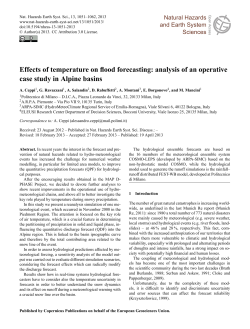 Effects of temperature on flood forecasting: analysis of an