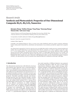Synthesis and Photocatalytic Properties of One