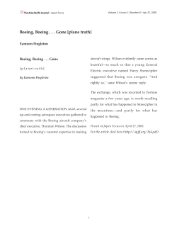 Boeing, Boeing . . . Gone [plane truth]