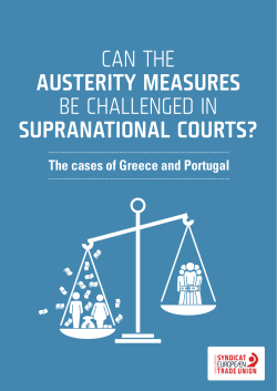 Can the austerity measures be Challenged in supranational Courts?