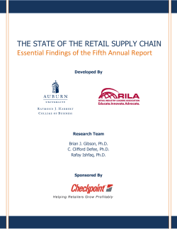 State of the Retail Supply Chain (SRSC) Report.
