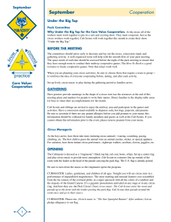 September Cooperation - Boy Scouts of America