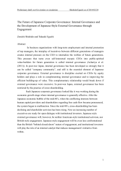 Japanese Corporate Governance Decypherred