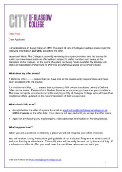 Hardship Fund - City of Glasgow College