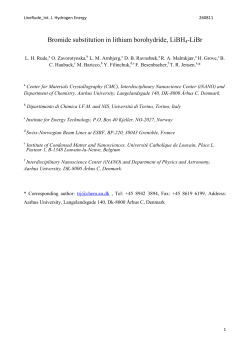 Bromide substitution in lithium borohydride, LiBH4-LiBr