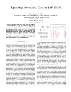 Supporting Hierarchical Data in SAP HANA