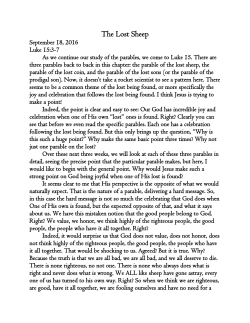 Sermon Notes