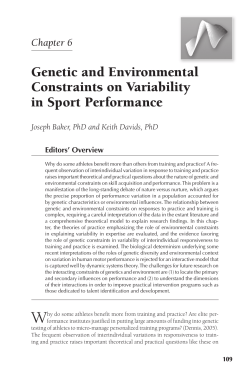 Genetic and Environmental Constraints on Variability in Sport