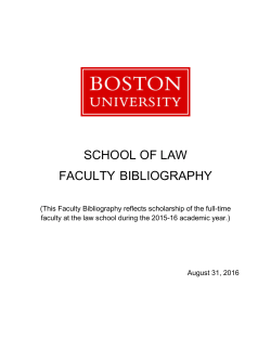 Faculty Bibliography