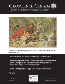 2009 March Volume 36 Number 1 - Geological Association of Canada