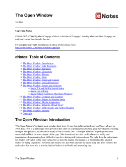 The Open Window
