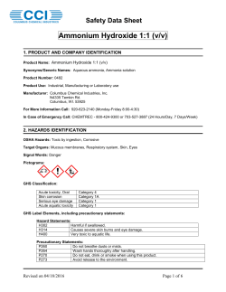Ammonium Hydroxide 1:1 (v/v)