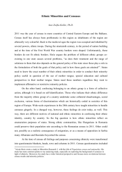 Ethnic Minorities and Censuses