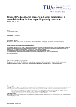 Students` educational careers in higher education : a search into key