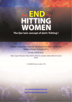 1 Islamic Perspective of spousal reprimand, Domestic Violence and