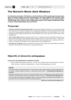 Tim Burton`s Movie Dark Shadows